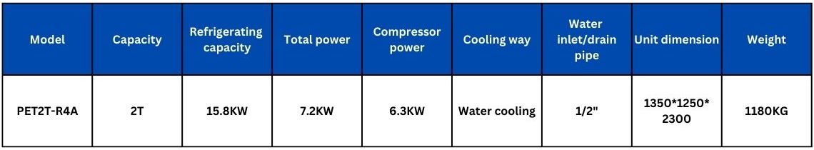 2T water cooling tube ice machine