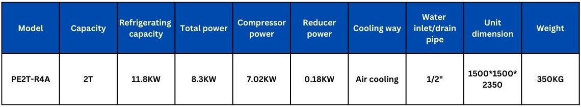 2t air cooling flake ice machine