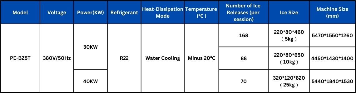5T salt water ice block machine